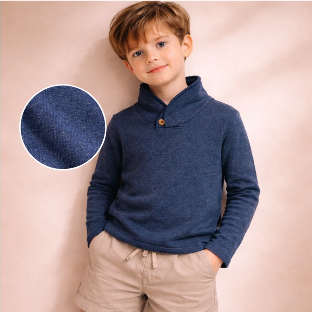 Jumping Beans Boys Fleece Pullover 3T Navy Blue Cozy Toddler Sweatshirt